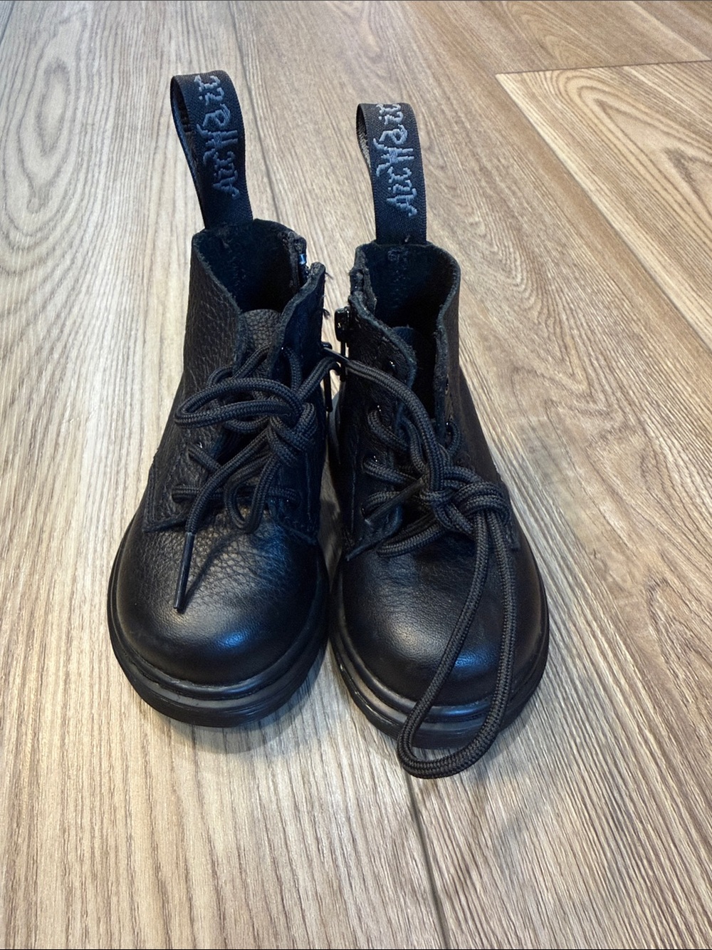 Dr. Martens Kids Black Lace-Up Leather Boots